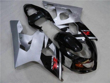 GSXR 600 / 750 K4 04-05 Motorrad Verkleidungen - Schwarz Silber