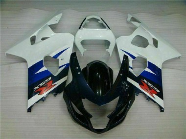 GSXR 600 / 750 K4 04-05 Motorrad Verkleidungen - Weiß Schwarz