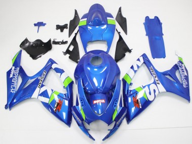 GSXR 600 / 750 K6 06-07 Motorrad Verkleidung - Blau Weiß