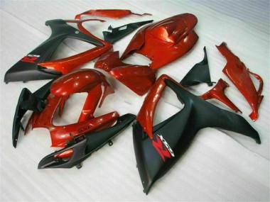 GSXR 600 / 750 K6 06-07 Motorrad Verkleidung - Rot Schwarz