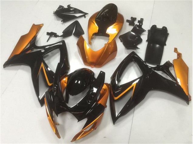 GSXR 600 / 750 K6 06-07 Motorrad Verkleidung - Schwarz Orange GSXR 600 / 750 K6 06-07 Motorrad Verkleidung - Schwarz Orange