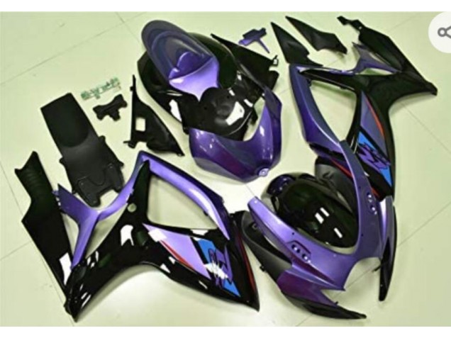 GSXR 600 / 750 K6 06-07 Motorrad Verkleidungen - Lila Schwarz GSXR 600 / 750 K6 06-07 Motorrad Verkleidungen - Lila Schwarz