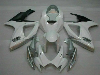 GSXR 600 / 750 K6 06-07 Motorrad Verkleidungen & Plastik - Weiß Silber