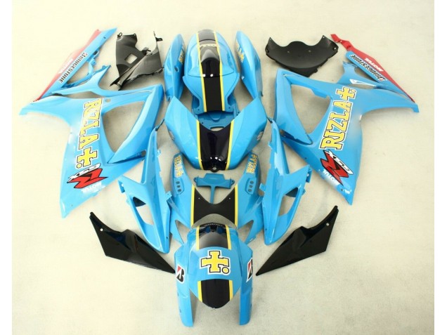 GSXR 600 / 750 K6 06-07 Motorrad Vollverkleidung - Blau Schwarz GSXR 600 / 750 K6 06-07 Motorrad Vollverkleidung - Blau Schwarz