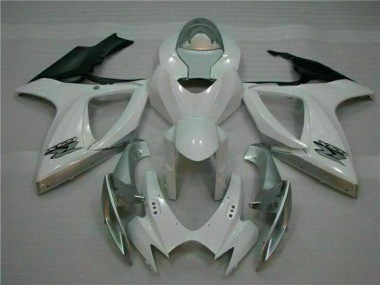GSXR 600 / 750 K6 06-07 Motorrad Vollverkleidung - Weiß Silber