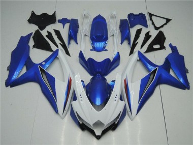 GSXR 600 / 750 K8 08-10 Motorrad Verkleidung - Weiß Blau