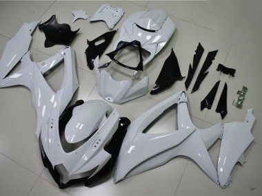 GSXR 600 / 750 K8 08-10 Motorrad Verkleidungen - Glänzend Weiß