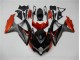 GSXR 600 / 750 K8 08-10 Motorrad Verkleidungen - Schwarz Orange Grau