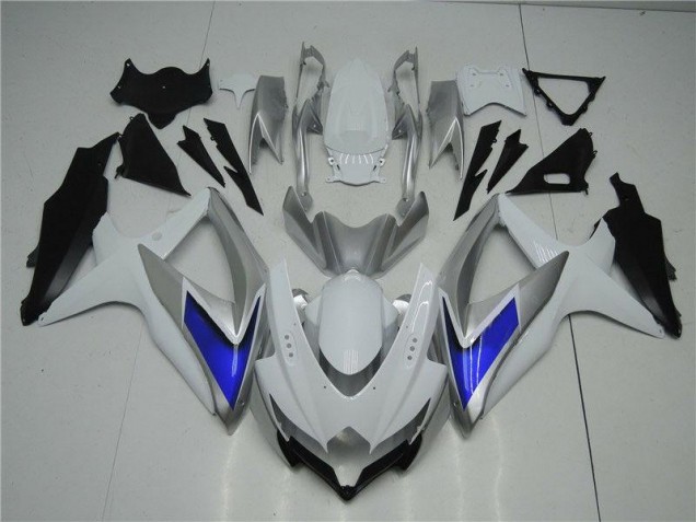 GSXR 600 / 750 K8 08-10 Motorrad Verkleidungen - Weiß Silber Blau GSXR 600 / 750 K8 08-10 Motorrad Verkleidungen - Weiß Silber Blau