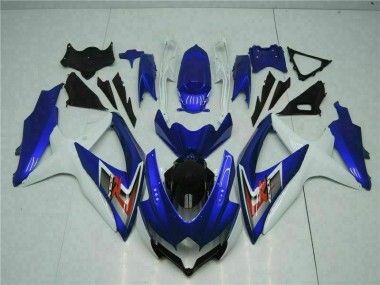 GSXR 600 / 750 K8 08-10 Motorrad Vollverkleidung - Blau Weiß