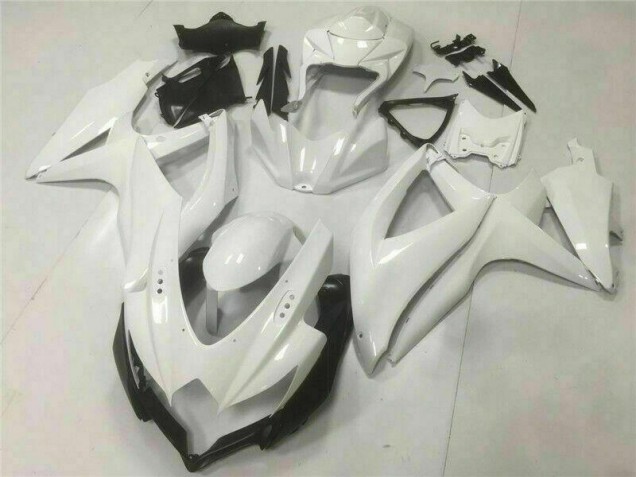 GSXR 600 / 750 K8 08-10 Motorrad Vollverkleidung - Weiß GSXR 600 / 750 K8 08-10 Motorrad Vollverkleidung - Weiß