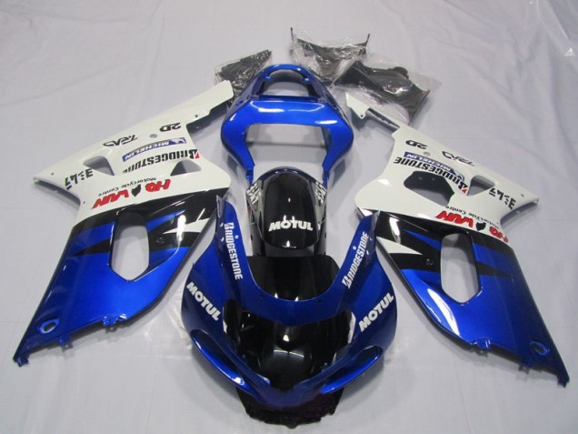 GSXR 600 K1 K2 K3 01-03 Motorrad Verkleidungen - Blau Weiß Motul GSXR 600 K1 K2 K3 01-03 Motorrad Verkleidungen - Blau Weiß Motul