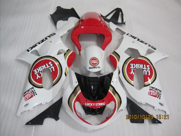 GSXR 600 K1 K2 K3 01-03 Motorrad Verkleidungen - Rot Weiß Lucky Strike GSXR 600 K1 K2 K3 01-03 Motorrad Verkleidungen - Rot Weiß Lucky Strike