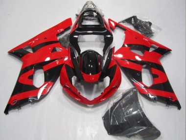 GSXR 600 K1 K2 K3 01-03 Motorrad Verkleidungen - Schwarz Rot