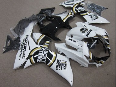 GSXR 600 K11 11-24 Motorrad Verkleidung - Weiß Lucky Strike Schwarz Motul
