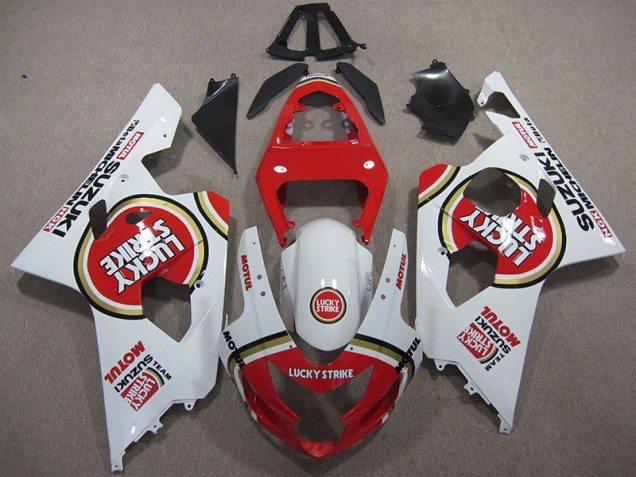 GSXR 600 K4 04-05 Motorrad Verkleidungen - Rot Weiß Lucky Strike Motul GSXR 600 K4 04-05 Motorrad Verkleidungen - Rot Weiß Lucky Strike Motul