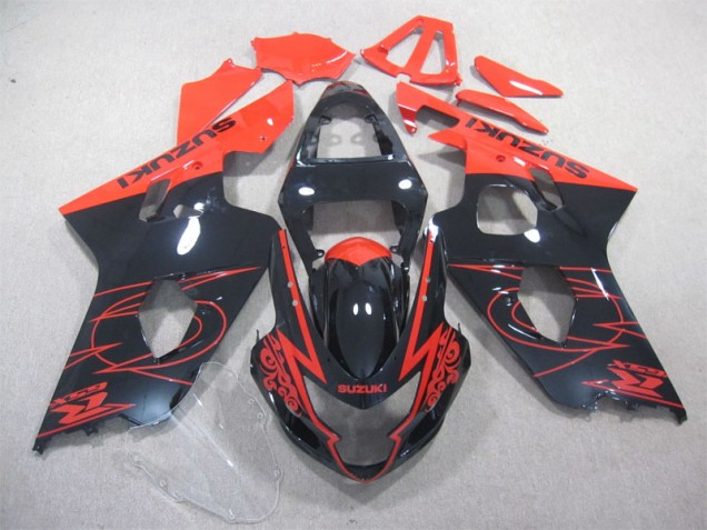 GSXR 600 K4 04-05 Motorrad Verkleidungen - Schwarz Rot GSXR 600 K4 04-05 Motorrad Verkleidungen - Schwarz Rot