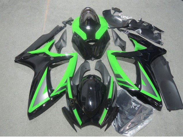 GSXR 600 K6 06-07 Motorrad Verkleidung - Schwarz Grün GSXR 600 K6 06-07 Motorrad Verkleidung - Schwarz Grün