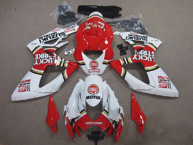GSXR 600 K6 06-07 Motorrad Verkleidungen - Rot Weiß Lucky Strike Motul GSXR 600 K6 06-07 Motorrad Verkleidungen - Rot Weiß Lucky Strike Motul