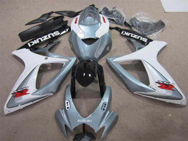 GSXR 600 K6 06-07 Motorrad Verkleidungen - Weiß Grau GSXR 600 K6 06-07 Motorrad Verkleidungen - Weiß Grau