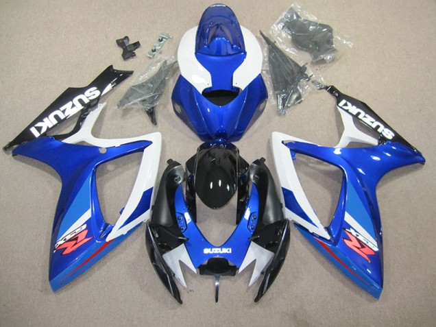 GSXR 600 K6 06-07 Motorrad Vollverkleidung - Blau Weiß GSXR 600 K6 06-07 Motorrad Vollverkleidung - Blau Weiß
