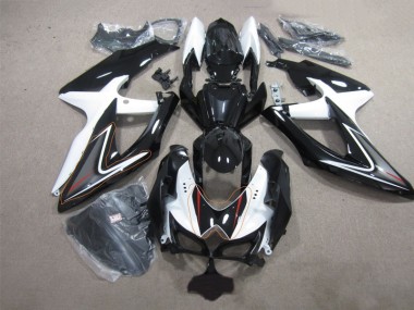 GSXR 600 K8 08-10 Motorrad Verkleidung - Schwarz Weiß