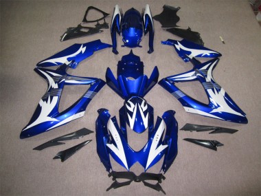 GSXR 600 K8 08-10 Motorrad Verkleidungen - Blau Weiß