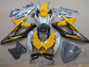 GSXR 600 K8 08-10 Motorrad Verkleidungen - Gelb Weiß Schwarz