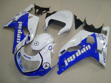 GSXR 750 K1 K2 K3 01-03 Motorrad Verkleidungen - Blau Weiß Jordan