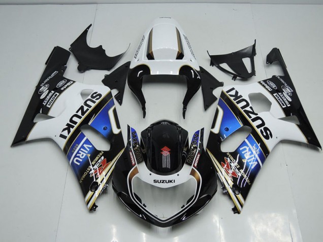 GSXR 750 K1 K2 K3 01-03 Motorrad Verkleidungen - Schwarz Weiß Blau Viru GSXR 750 K1 K2 K3 01-03 Motorrad Verkleidungen - Schwarz Weiß Blau Viru