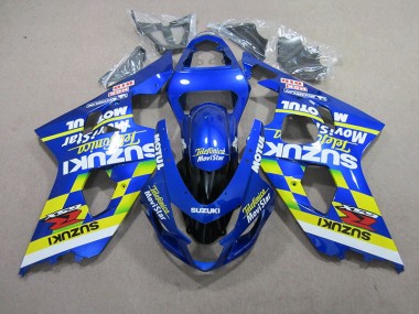 GSXR 750 K4 04-05 Motorrad Verkleidungen - Blau Telefunica Movistar Motul