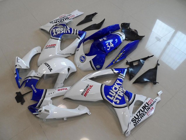 GSXR 750 K6 06-07 Motorrad Verkleidungen - Blau Weiß Lucky Strike Motul 34 GSXR 750 K6 06-07 Motorrad Verkleidungen - Blau Weiß Lucky Strike Motul 34