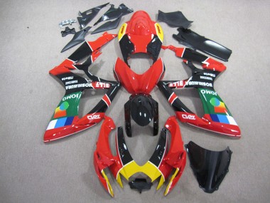 GSXR 750 K6 06-07 Motorrad Verkleidungen - Rot Schwarz Grün