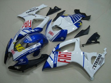 GSXR 750 K6 06-07 Motorrad Verkleidungen - Weiß Blau Fiat 46