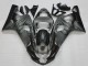 Suzuki GSXR 600/750 Motorrad Verkleidung 2004-2005 - Grau Schwarz Flamme