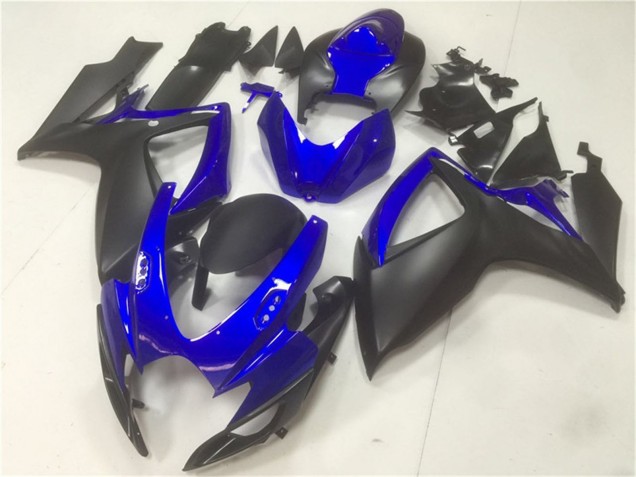 Suzuki GSXR 600/750 Motorrad Verkleidung 2006-2007 - Blau Matt Schwarz