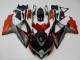Suzuki GSXR 600/750 Motorrad Verkleidung 2008-2010 - Orange Grau Glanzendes Schwarz