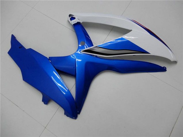 Suzuki GSXR 600/750 Motorrad Verkleidung 2008-2010 - Weiss Blau
