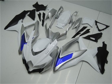 Suzuki GSXR 600/750 Motorrad Verkleidung 2008-2010 - Silber Weiss Blau Schwarz