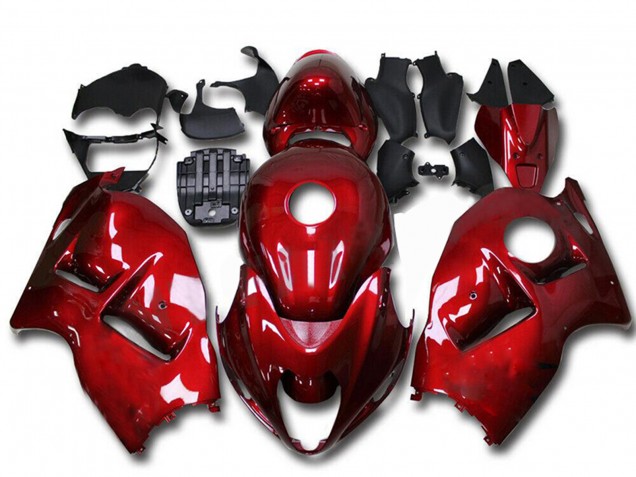 Suzuki GSXR 1300 Hayabusa Motorrad Verkleidung 1996-2007 - Bonbon Rot