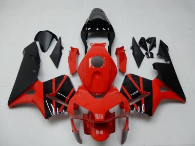 Honda CBR600RR Motorrad Verkleidung 2003-2004 - Rot Glanzendes Schwarz OEM Stil