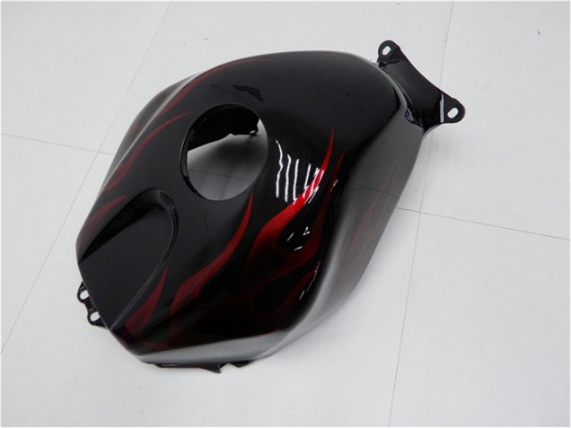 Honda CBR600RR Motorrad Verkleidung Kit 2005-2006 - Glanzendes Schwarz Rot Flamme