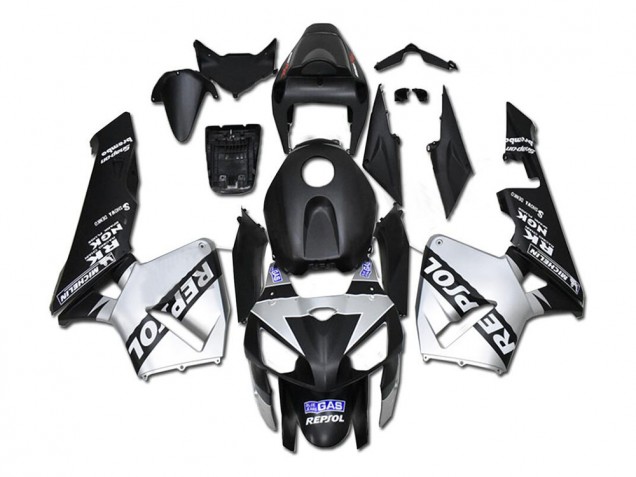 Honda CBR600RR Motorrad Verkleidung 2005-2006 - Schwarz Silber Repsol