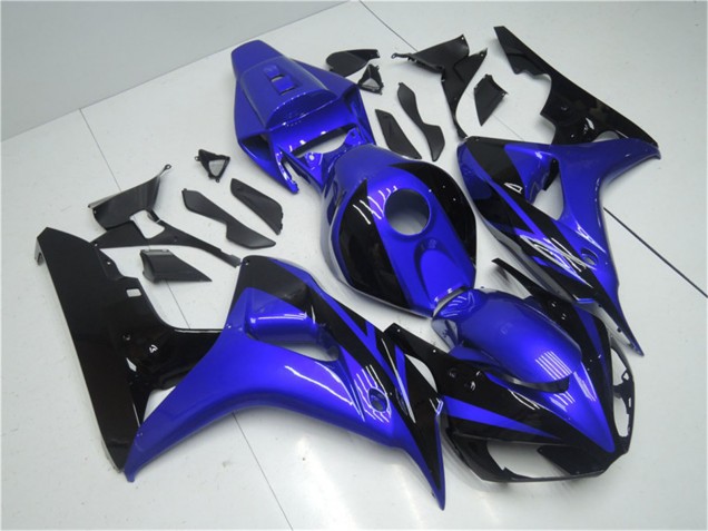 Honda CBR1000RR Motorrad Verkleidung Kit 2006-2007 - Blau Glanzendes Schwarz
