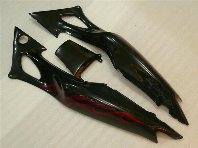 Honda CBR600 F3 Motorrad Verkleidung 1995-1996 - Glanzendes Schwarz Rot Flamme