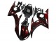 Yamaha YZF R6 Motorrad Verkleidung 2003-2004 - Glanzendes Schwarz Rot Flamme