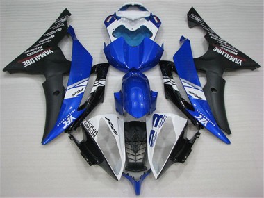 Yamaha YZF R6 Motorrad Verkleidung 2008-2016 - Weiss Blau Matt Schwarz Yamalube