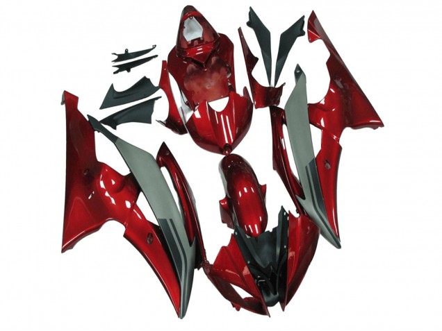 Yamaha YZF R6 Motorrad Verkleidung 2008-2016 - Rot Grau