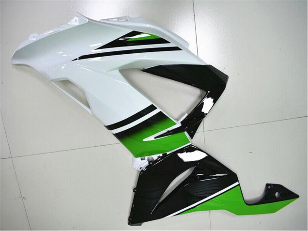 Kawasaki ZX6R Motorrad Verkleidung 2013-2018 - Grun Weiss Glanzendes Schwarz