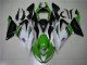 Kawasaki ZX6R Motorrad Verkleidung 2013-2018 - Grun Weiss Glanzendes Schwarz